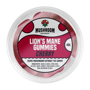 Mushroom Bakehouse Lion’s Mane Gummies Cherry 200mg Mushroom Extract